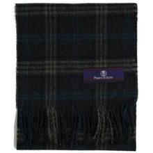 Load image into Gallery viewer, Prince of Scots Heritage Plaid Fringed Merino Wool Scarf (Storrs Charcoal)-scarf-HScarf470D3-810032759926-Prince of Scots-Prince of Scots