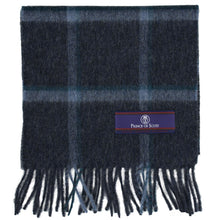 Load image into Gallery viewer, Prince of Scots Heritage Plaid Fringed Merino Wool Scarf (Yorkshire Navy)-scarf-HScarf465K06-810032759940-Prince of Scots-Prince of Scots