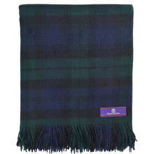 Load image into Gallery viewer, Prince of Scots Highland Tartan Tweed Merino Wool Throw ~ Black Watch ~-Throws and Blankets-Prince of Scots-Prince of Scots