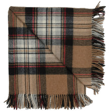 Load image into Gallery viewer, Prince of Scots Highland Tartan Tweed Merino Wool Throw ~ Camel Stewart ~-Throws and Blankets-Prince of Scots-Prince of Scots