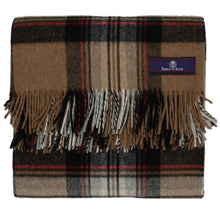 Load image into Gallery viewer, Prince of Scots Highland Tartan Tweed Merino Wool Throw ~ Camel Stewart ~-Throws and Blankets-Prince of Scots-Prince of Scots
