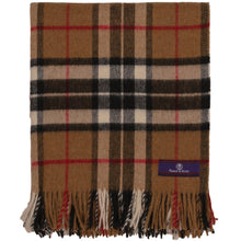Load image into Gallery viewer, Prince of Scots Highland Tartan Tweed Merino Wool Throw ~ Camel Thompson ~-Prince of Scots-Prince of Scots