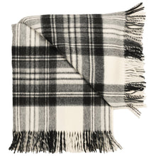 Load image into Gallery viewer, Prince of Scots Highland Tartan Tweed Merino Wool Throw ~ Dress Grey Stewart ~-Throws and Blankets-Prince of Scots-Prince of Scots