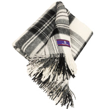 Load image into Gallery viewer, Prince of Scots Highland Tartan Tweed Merino Wool Throw ~ Dress Grey Stewart ~-Throws and Blankets-Prince of Scots-Prince of Scots