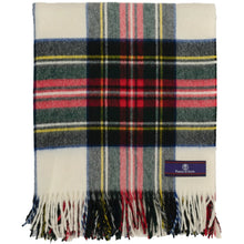 Load image into Gallery viewer, Prince of Scots Highland Tartan Tweed Merino Wool Throw ~ Dress Stewart ~-Prince of Scots-Prince of Scots