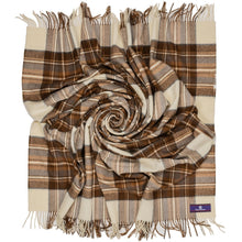Load image into Gallery viewer, Prince of Scots Highland Tweed Merino Wool Throw ~ Natural Dress Stewart ~-Throws and Blankets-Prince of Scots-00810032750664-J400013-Prince of Scots