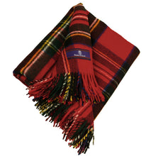 Load image into Gallery viewer, Prince of Scots Highland Tweed Merino Wool Throw ~ Royal Stewart ~-Throws and Blankets-Prince of Scots-00810032750534-J400018-Prince of Scots