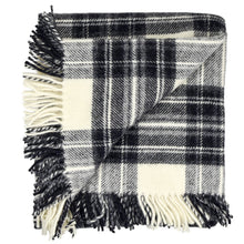 Load image into Gallery viewer, Prince of Scots Highland Tweed Pure New Wool Fluffy Throw ~ Grey Dress Stewart ~-Throws and Blankets-Prince of Scots-00810032750350-J4050028-015-Prince of Scots