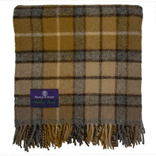 Load image into Gallery viewer, Prince of Scots Highland Tweed Pure New Wool Fluffy Throw ~ Natural Buchanan ~-Throws and Blankets-Prince of Scots-00810032750237-K40050018-003-Prince of Scots