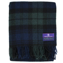 Load image into Gallery viewer, Prince of Scots Highland Tweed Pure New Wool Throw ~ Black Watch ~-Throws and Blankets-Prince of Scots-00810032750008-J4050028-009-Prince of Scots