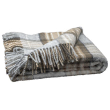 Load image into Gallery viewer, Prince of Scots Highland Tweed Pure New Wool Throw (McKellar Tan Plaid)-Throws and Blankets-Prince of Scots-810032752064-J4050028-006-Prince of Scots