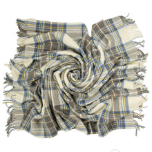 Load image into Gallery viewer, Prince of Scots Highland Tweed Pure New Wool Throw (Muted Blue Stewart)-Throws and Blankets-Prince of Scots-810032752071-J4050028-11-Prince of Scots
