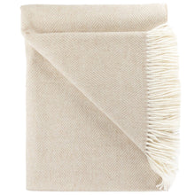 Load image into Gallery viewer, Southampton Home Merino Wool Herringbone Throw (Linen)-Throws and Blankets-Prince of Scots-810032751098-Q029002-Prince of Scots