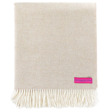 Load image into Gallery viewer, Southampton Home Merino Wool Herringbone Throw (Linen)-Throws and Blankets-Prince of Scots-810032751098-Q029002-Prince of Scots