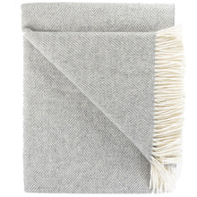 Load image into Gallery viewer, Southampton Home Merino Wool Herringbone Throw (Silver)-Throws and Blankets-Prince of Scots-810032751081-Q029001-Prince of Scots
