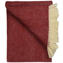 Load image into Gallery viewer, Southampton Home Wool Herringbone Throw (Cherry)-Throws and Blankets-Prince of Scots-810032750978-Q028001-22-Prince of Scots