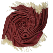 Load image into Gallery viewer, Southampton Home Wool Herringbone Throw (Cherry)-Throws and Blankets-Prince of Scots-810032750978-Q028001-22-Prince of Scots