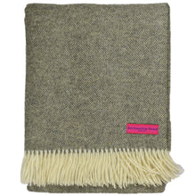 Load image into Gallery viewer, Southampton Home Wool Herringbone Throw (Estate Grey)-Throws and Blankets-Prince of Scots-810032750916-Q028001-03-Prince of Scots
