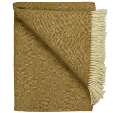Load image into Gallery viewer, Southampton Home Wool Herringbone Throw (Gold)-Throws and Blankets-Prince of Scots-810032751005-Q028001-05-Prince of Scots