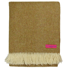 Load image into Gallery viewer, Southampton Home Wool Herringbone Throw (Gold)-Throws and Blankets-Prince of Scots-810032751005-Q028001-05-Prince of Scots