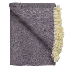 Load image into Gallery viewer, Southampton Home Wool Herringbone Throw (Lavender)-Throws and Blankets-Prince of Scots-810032750985-Q028001-18-Prince of Scots