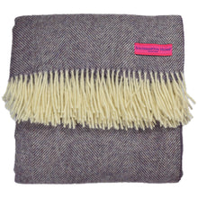 Load image into Gallery viewer, Southampton Home Wool Herringbone Throw (Lavender)-Throws and Blankets-Prince of Scots-810032750985-Q028001-18-Prince of Scots