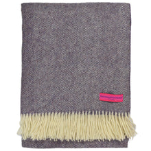 Load image into Gallery viewer, Southampton Home Wool Herringbone Throw (Lavender)-Throws and Blankets-Prince of Scots-810032750985-Q028001-18-Prince of Scots