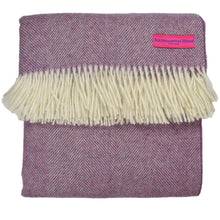 Load image into Gallery viewer, Southampton Home Wool Herringbone Throw (Petal Pink)-Throws and Blankets-Prince of Scots-810032750961-Q028001-08-Prince of Scots
