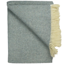 Load image into Gallery viewer, Southampton Home Wool Herringbone Throw (Robin's Egg)-Throws and Blankets-Prince of Scots-810032750992-Q028001-10-Prince of Scots