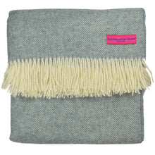 Load image into Gallery viewer, Southampton Home Wool Herringbone Throw (Robin's Egg)-Throws and Blankets-Prince of Scots-810032750992-Q028001-10-Prince of Scots