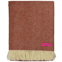 Load image into Gallery viewer, Southampton Home Wool Herringbone Throw (Terracotta)-Throws and Blankets-Prince of Scots-810032750947-Q028001-26-Prince of Scots