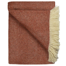 Load image into Gallery viewer, Southampton Home Wool Herringbone Throw (Terracotta)-Throws and Blankets-Prince of Scots-810032750947-Q028001-26-Prince of Scots