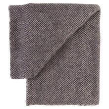 Load image into Gallery viewer, Highland Tweeds BIG Throw ~ Charcoal Herringbone  ~
