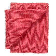 Load image into Gallery viewer, Highland Tweeds BIG Throw ~ Red Herringbone ~
