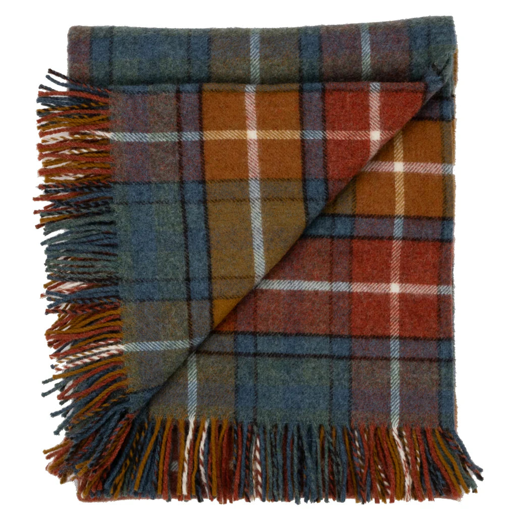 Highland Tweeds Shetland Lambswool Throw (Antique Buchanan)