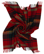 Load image into Gallery viewer, Highland Tweeds Shetland Lambswool Throw (Red Maple)
