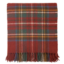 Load image into Gallery viewer, Prince of Scots Highland Tweed Pure New Wool Fluffy Throw ~ Antique Royal Stewart ~
