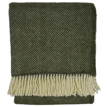 Load image into Gallery viewer, Highland Tweed Herringbone Pure New Wool Throw ~ Evergreen ~-Throws and Blankets-Prince of Scots-00810032750091-K4050030-22-Prince of Scots
