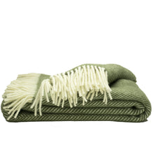 Load image into Gallery viewer, Highland Tweed Herringbone Pure New Wool Throw ~ Evergreen ~-Throws and Blankets-Prince of Scots-00810032750091-K4050030-22-Prince of Scots
