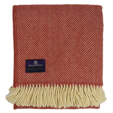 Load image into Gallery viewer, Highland Tweed Herringbone Pure New Wool Throw ~ Grenadine ~-Throws and Blankets-Prince of Scots-00810032750107-K4050030-25-Prince of Scots
