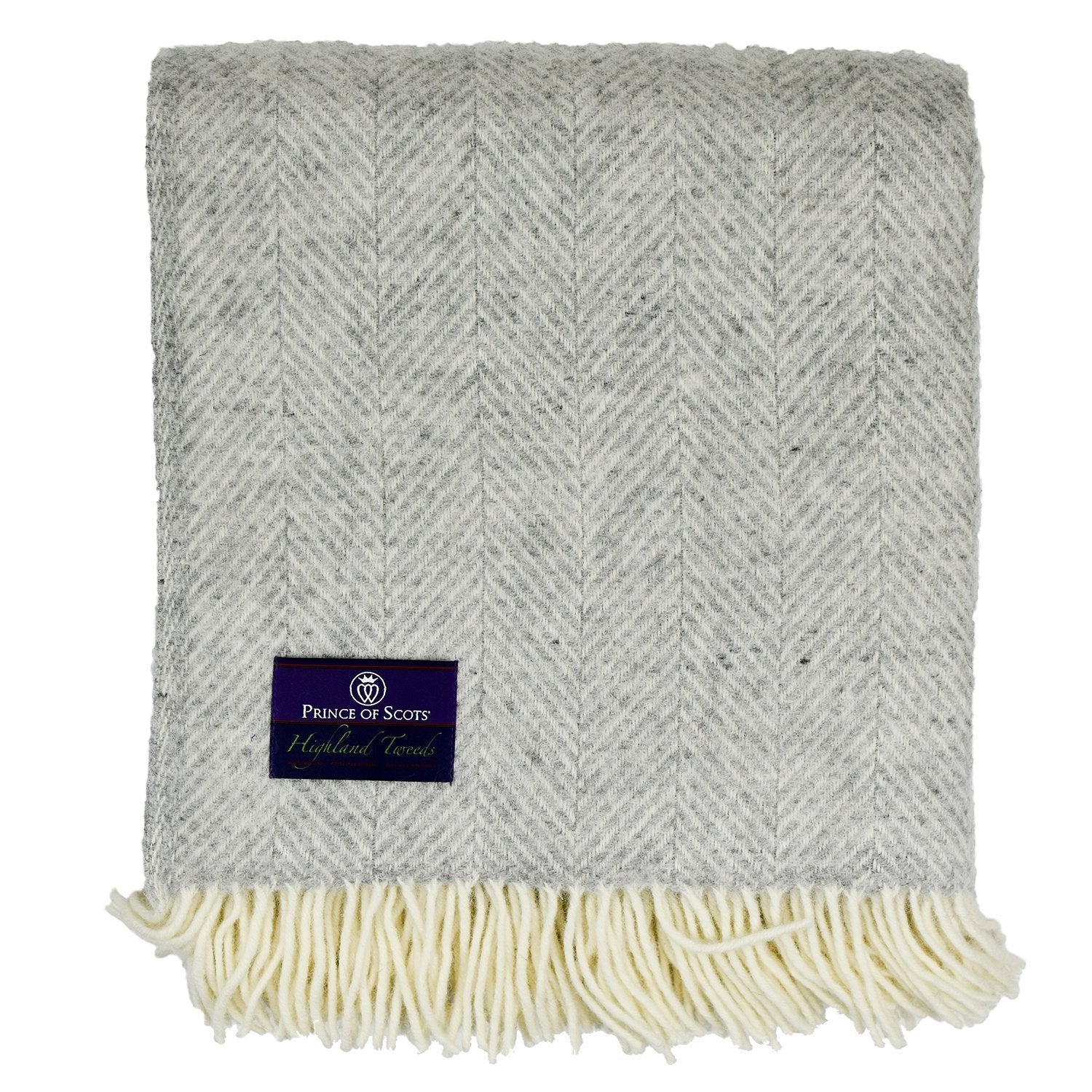 Silver Throw Highland Tweed Herringbone Pure New Wool Throw ~ Silver ~ – Highland ...