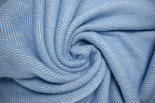 Load image into Gallery viewer, Highland Tweed Herringbone Pure New Wool Throw ~ Sky Blue ~-Throws and Blankets-Prince of Scots-00810032750169-K4050030-018-Prince of Scots
