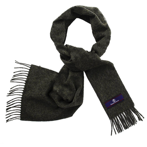 Prince of Scots Fringed Merino Wool Scarf (Grey)-scarf-Prince of Scots-PrinceGrey-810032759797-Prince of Scots