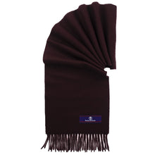 Load image into Gallery viewer, Prince of Scots Fringed Merino Wool Scarf (Merlot)-scarf-Prince of Scots-PrinceMerlot-810032759780-Prince of Scots
