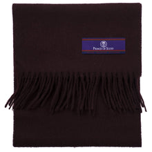 Load image into Gallery viewer, Prince of Scots Fringed Merino Wool Scarf (Merlot)-scarf-Prince of Scots-PrinceMerlot-810032759780-Prince of Scots
