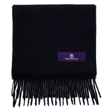 Load image into Gallery viewer, Prince of Scots Fringed Merino Wool Scarf (Navy)-scarf-Prince of Scots-PrinceNavy-810032759810-Prince of Scots
