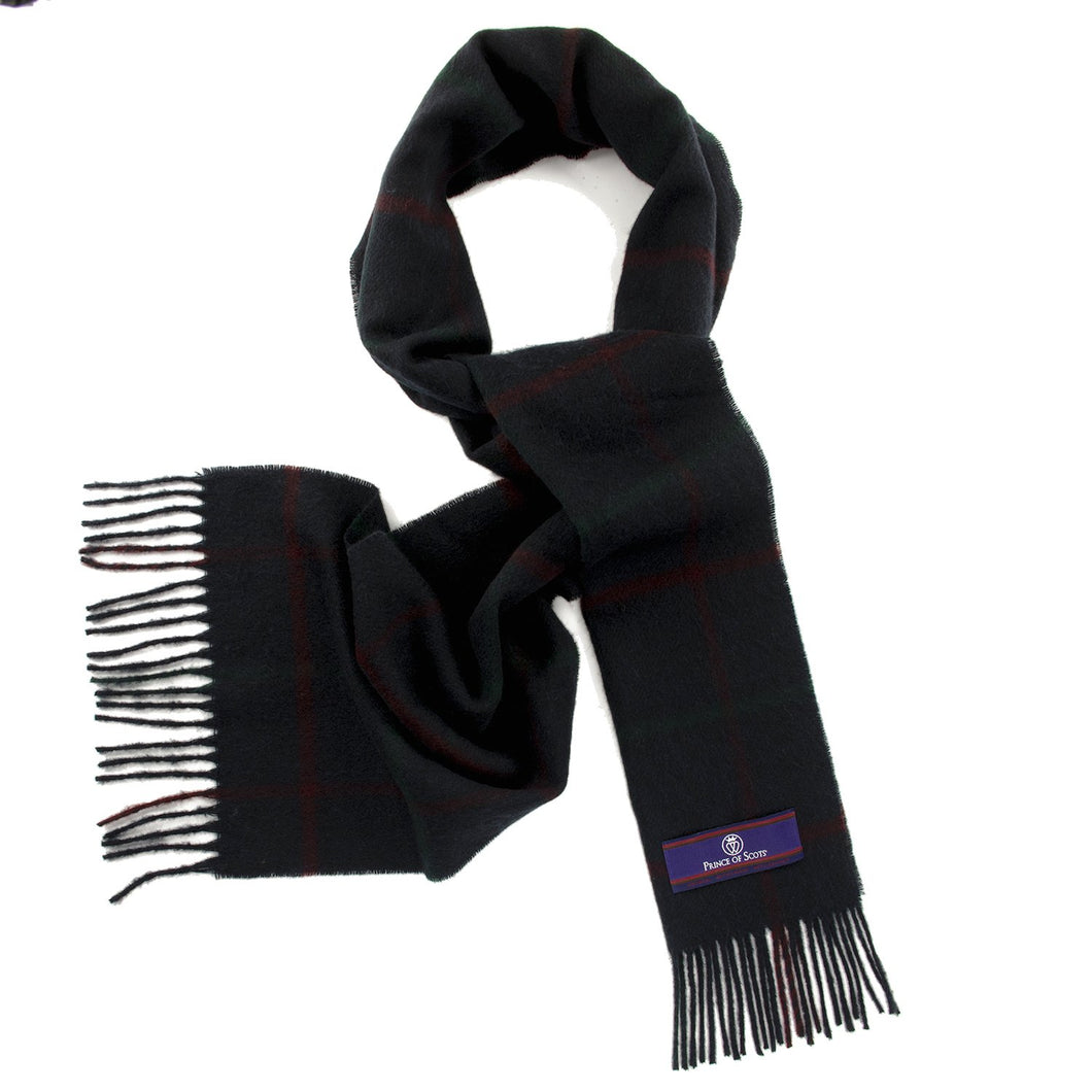 Prince of Scots Heritage Plaid Fringed Merino Wool Scarf (Cumbria Blue)-scarf-Prince of Scots-HScarfW12-810032759919-Prince of Scots