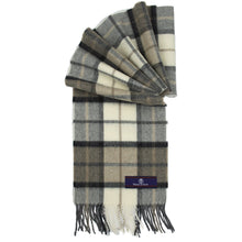 Load image into Gallery viewer, Prince of Scots Heritage Plaid Fringed Merino Wool Scarf (Dumfries Natural)-scarf-Prince of Scots-HScarfB03-810032759872-Prince of Scots

