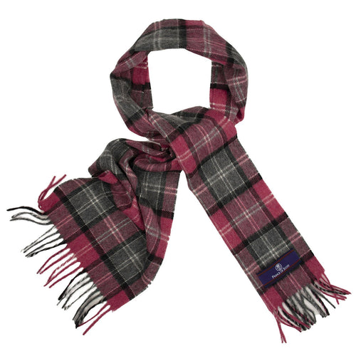 Prince of Scots Heritage Plaid Fringed Merino Wool Scarf (Windermere Red)-scarf-HScarfU11-810032759896-Prince of Scots-Prince of Scots