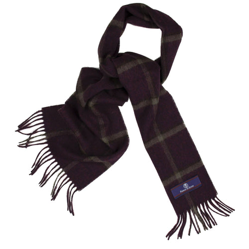 Prince of Scots Heritage Plaid Fringed Merino Wool Scarf (Yorkshire Red)-scarf-HScarf465E4-810032759957-Prince of Scots-Prince of Scots